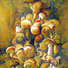 Steampunk Magic Mushrooms AI by Floyd Snyder