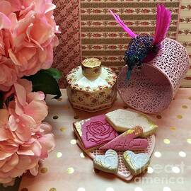 Still Life with Cookies and Hummingbird by Lene Pieters