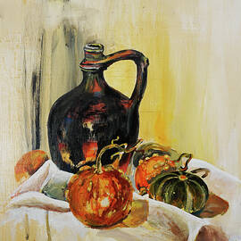 Still life with pumpkins  by Dora Stork