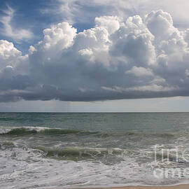 Storm clouds above the Atlantic ocean