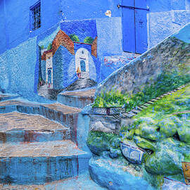 Streets of Chefchaouen the Blue city of Morocco by Helen Filatova