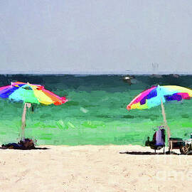 Summer Days at the Beach - digital painting by Scott Pellegrin