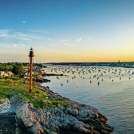 Summer Solstice Sunset off Chandler Hovey Park in Marblehead Mas by Jeff Folger