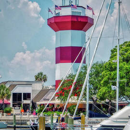 Summertime Harbour Town Lighthouse by Amy Dundon