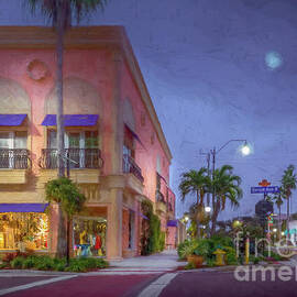 Sunbug Building in Venice, Florida, Painterly by Liesl Walsh