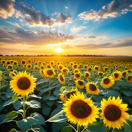Sunflower Fields by Kim Hojnacki