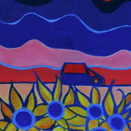 Sunflowers at Night by Joyce Gebauer