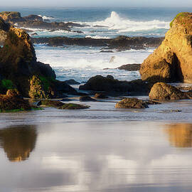 Sunrise Reflection, Noyo Headlands, California by Zayne Diamond Photographic