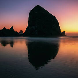 Sunset at Haystack Rock by Dan Sproul