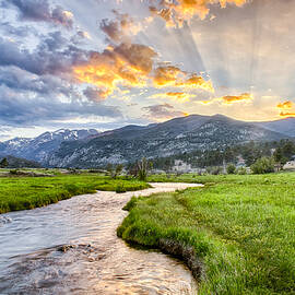 Sunset at Moraine Meadows in Rocky Mountain National Park 