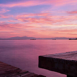 Sunset at Nea Paralia Thessaloniki