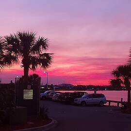 Sunset at Pier 220 Florida by Marlin and Laura Hum