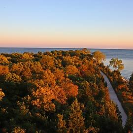 Sunset at Point Pelee by Marlin and Laura Hum