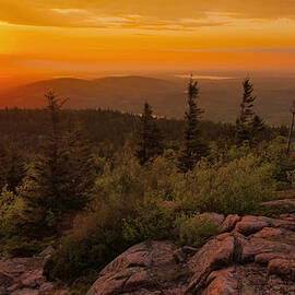 Sunset From Cadillac Mountain by Stephen Vecchiotti