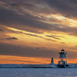 Sunset in Grand Marais by Donald Tredinnick