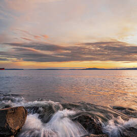 Sunset on the Beach - Puget Sound by Tim Reagan