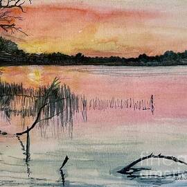 Sunset on the Pond by Deb Stroh-Larson