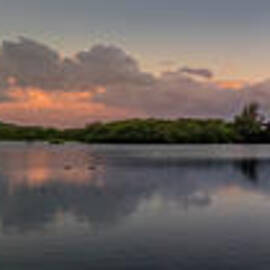 Sunset Paiko Lagoon Panorama  by Mitch Shindelbower