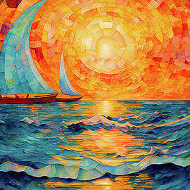 Sunset Sail by Peggy Collins