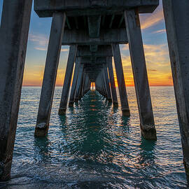 Sunset Through The Pier by Michael Smith