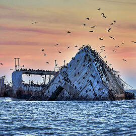 Sunset Views of the Cement Ship by Scott Eriksen