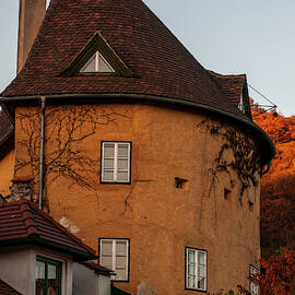 Sunset Walks In Durnstein. Old House by Jenny Rainbow