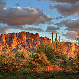 Superstition Mountains Sunset by Chance Kafka