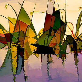 Swamp Grass Abstract by Rosalie Scanlon
