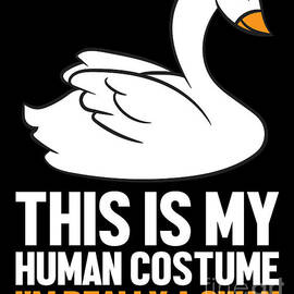 Swan Baby Gift This Is My Human Costume Im Really A Swan by EQ Designs
