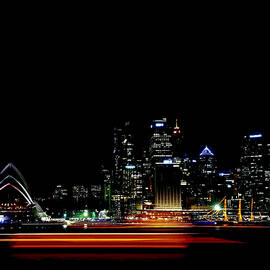 Sydney skyline at night