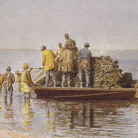 Taking up the Net 1881 by Thomas Eakins