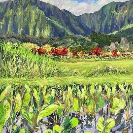 Taro Pond, Hanalei, Kauai by Kristen Olson Stone