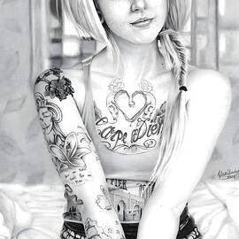 Tattoed Girl 1 by Alex Sander