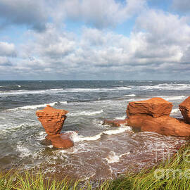Teacup rock of Prince Edward Island. by Jane Rix