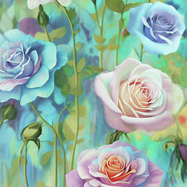 Tender Roses in my Garden by Grace Iradian