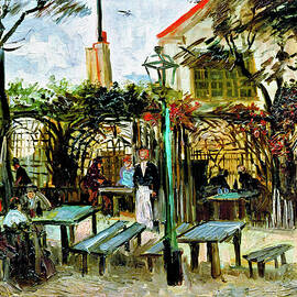 Terrace of a Cafe on Montmartre by Vincent van Gogh 1886  by Vincent van Gogh