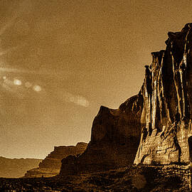 The Blazing Sun and a Sandstone Monolith by S Katz
