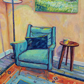 The Blue Chair for Tea by Sandy Herrault