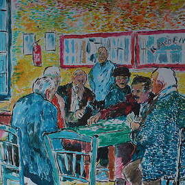 The card players at Cafe Neon by Tam Nightingale