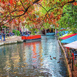 The Colors of Fall on the Riverwalk by Lynn Bauer