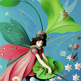 The Fairy and White Flowers -Series of Surrealistic Images by Grace Iradian