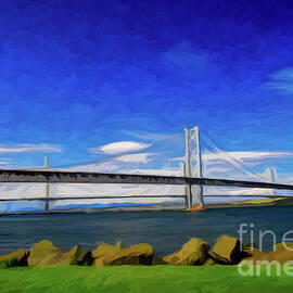The Forth Road Bridges by Yvonne Johnstone