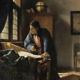 The Geographer, from year 1669 by Jan Vermeer