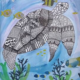 The giant sea turtle  by Kiruthika S