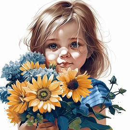 The Girl with Sunflowers