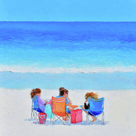 The Girls' Day Out, beach painting by Jan Matson