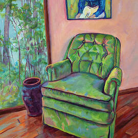The Green Chair with a View by Sandy Herrault