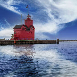 The Holland Harbor Lighthouse Inlet by Debra and Dave Vanderlaan