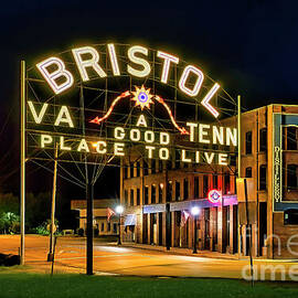 The Iconic Bristol Sign at Night by Shelia Hunt