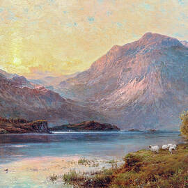 The Islands of Loch Maree by Alfred de Breanski  by Alfred de Breanski
